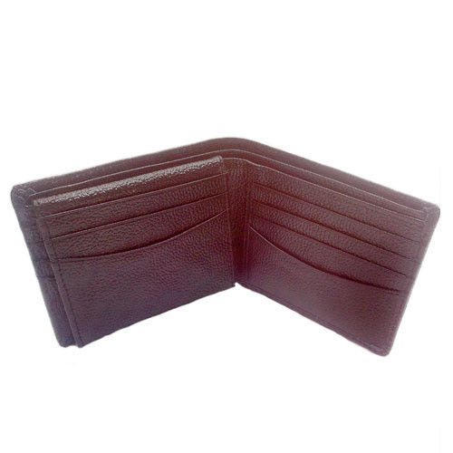 Men'S Leather Regular Bifold Wallet