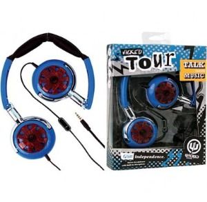 Foldable Headphones With Mic Blue