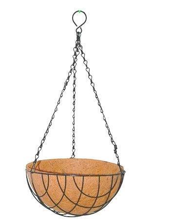 Garden round hanging basket with coco coir liner