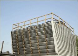 Induced Draft Wooden Cooling Towers - Pine & Marine Grade Plywood, High Efficiency & Weather Resistant Design