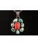 Red Coral And Turquoise Pendant