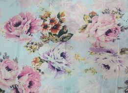 Soft Cotton Voile Floral Print Yardage Thaan Fabric