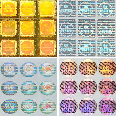 Hologram Stickers - Tamper Proof, Flip Flop Design | Advanced Anti-Duplication Technology, Multi-Substrate Compatibility, Destruction on Tampering