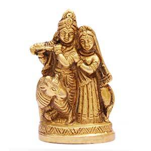 Radha Krishna Nandi (small) Statue