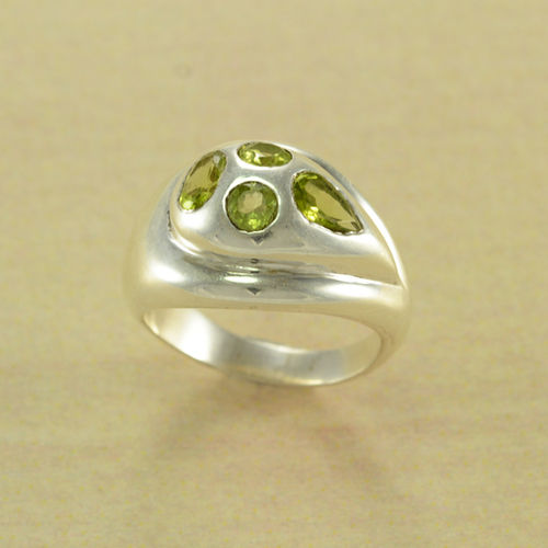 Peridot Drop Ring