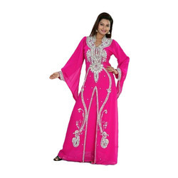 Heavy Worked Pink Kaftan