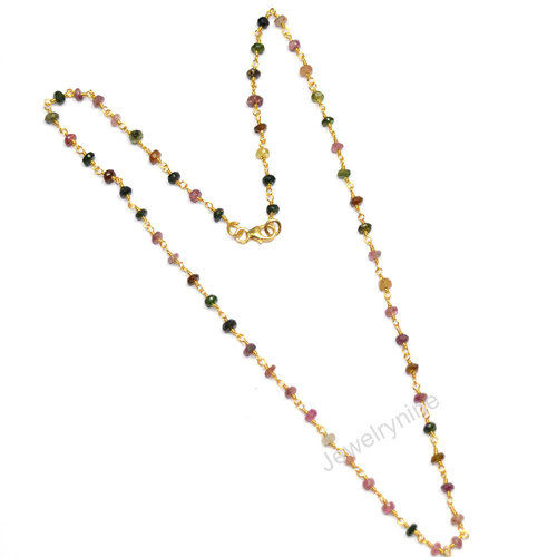 Designer Tourmaline Gold Plated Necklace