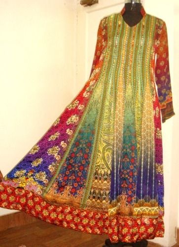 Cotton Polyester Digital Printed Long Anarkali Suit