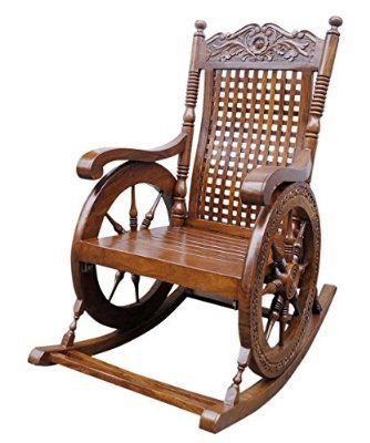 Designer Sheesham Wooden Rocking Chair