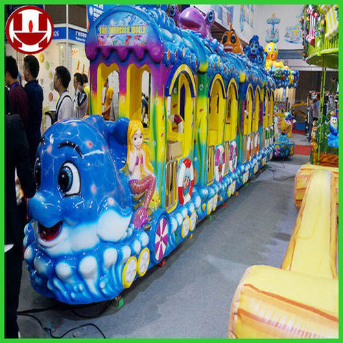 Polished Kiddie Amusement Electric Train