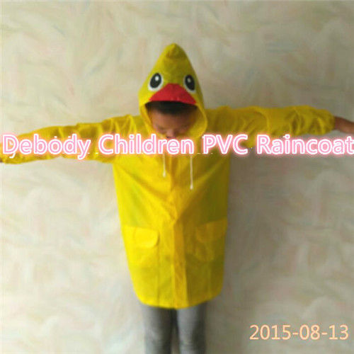 Yellow Color Children Raincoat