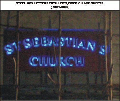 Steel Box Letter with LED (Fixed on ACP Sheets)