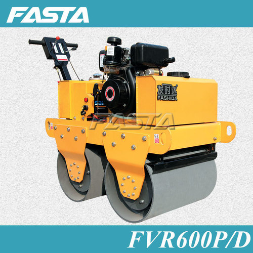 गैसोलीन इंजन डबल ड्रम वॉक बिहाइंड रोड रोलर