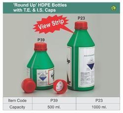 Round Up Pesticide / Brake Fluid View Strip Bottle