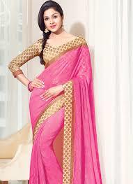 Ladies Pink Sarees