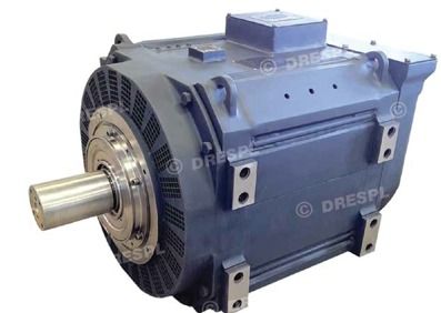 AC Traction Motor - Zirconium Copper & Polyimide Insulation | 6 Pole Forced Ventilated, High Starting Torque for 6000 HP Locomotive