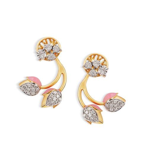 Yellow Gold Diamond Drop Earrings