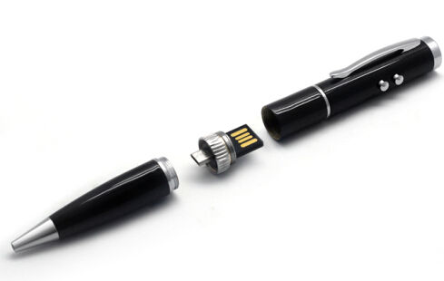 5-in-1 Usb Flash Drive Pen With Laser And Led Light Pen