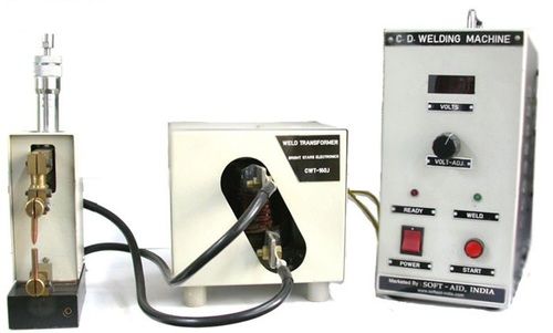 Spot Welder - Capacitor Discharge Technology, Compact Design with Removable Copper Electrodes, Foot Pedal Operated