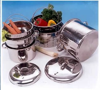 Steamer Set with aluminium bottom and SS Lid