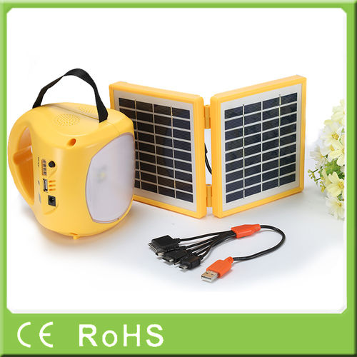 Portable Emergency Solar LED Lantern With Double Panel