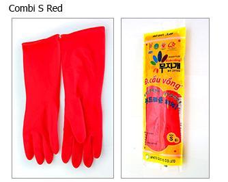 Combi Rubber Red Gloves (S)