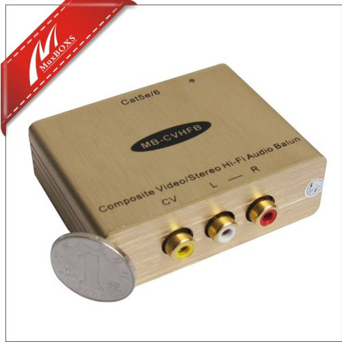 Composite Video/Stereo Audio Extender via Cat5e/6