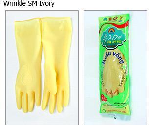 Wrinkle Rubber Ivory Gloves (Sm)