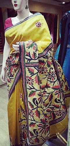 Kantha Work Hand Paint Saree