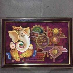 Ganesha Laminated Canvas Frame
