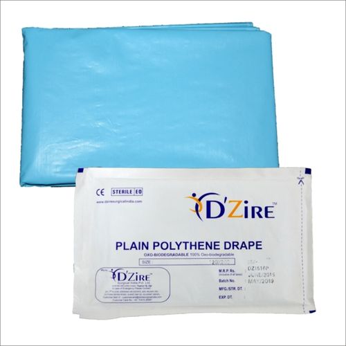 Disposable Drape Sheet - LDPE Plastic, 25/40 Micron, Blue | Waterproof, Disposable, Anti-Leakage Health Cover