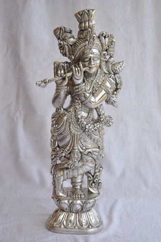 Silver God Krishna Statues