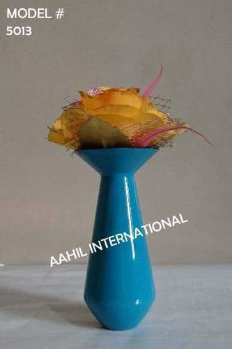 Turquoise Enamel Iron Flower Vase