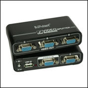 2 Port VGA Splitter 350 MHz with Combo Power