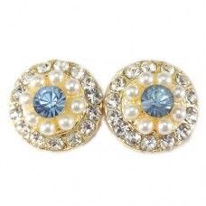 Classic Stud Earrings With Pearls And Cz Stones