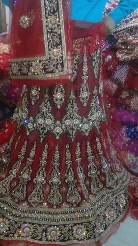 Dabka Work Bridal Lehenga