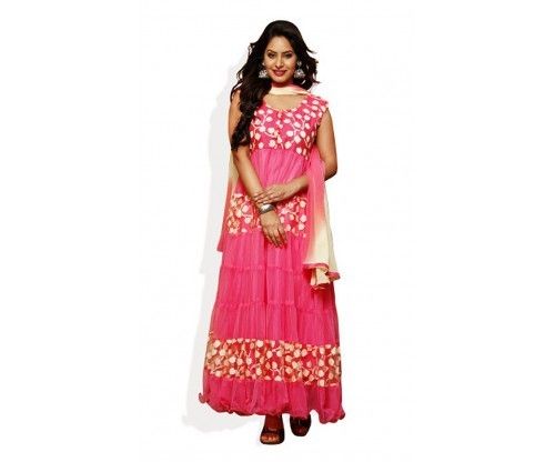 Fully Stitched Red Anarkali Suit