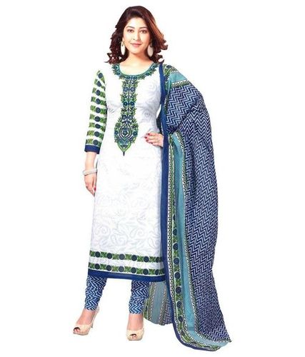 Unstitched Designer White Embroidery Suit (Chetna White)