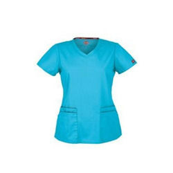 Dark Sky Blue Scrub Top