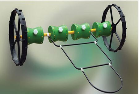 Direct Paddy Seeder - Plastic Material, 8 Row Capacity with 20 cm Row Spacing | Rigid Frame, Wheel-Based Design for High Speed Maneuvering