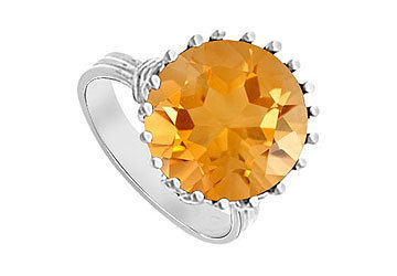 Citrine Fashion Mounting Solitaire Ring