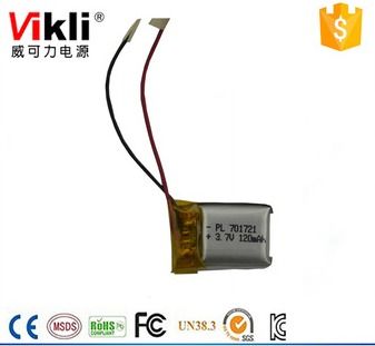 120mAh Small Size Li-ion Battery For Smart Watch