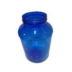 Blue Plastic Protein Powder Bottle