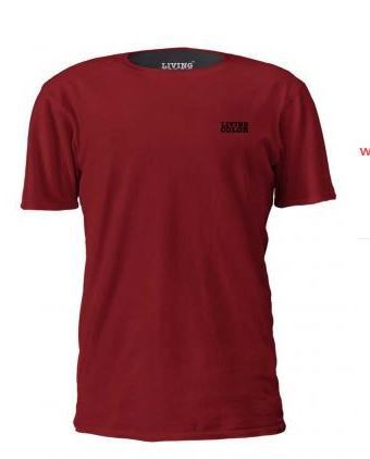 Mens Maroon Solid T-shirt