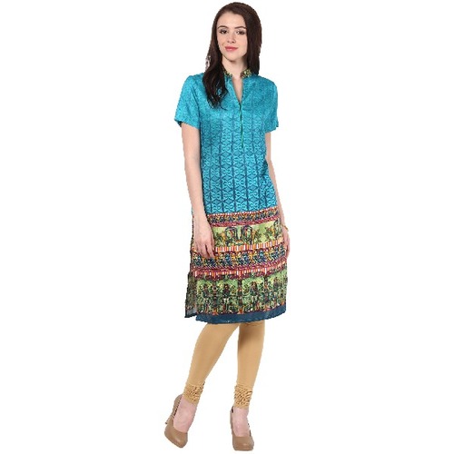 Ladies Printed Matka Cotton Designer Kurtis