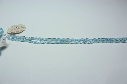 Blue Topaz Plain Tube Beads