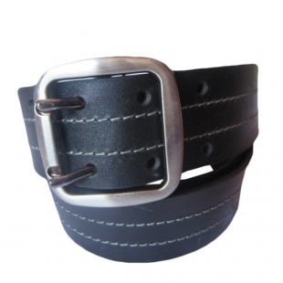 Dual pin leather belt