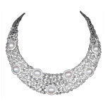 Rose Cut Diamonds And Pearl Necklace