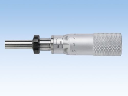 Micrometer Head - Satin Chrome Finished, Hardened Stainless Steel Spindle for Superior Durability and Operational Fluency