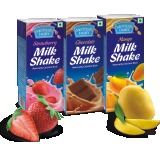 Milkshake - 200 ml & 1 L Tetra Pack | Healthy Calcium-Rich, Protein & Vitamin Boost in Chocolate, Mango, and Strawberry Flavors